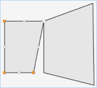 When editing the shape of an existing feature, its vertex can be dragged to snap to the vertex of another feature.